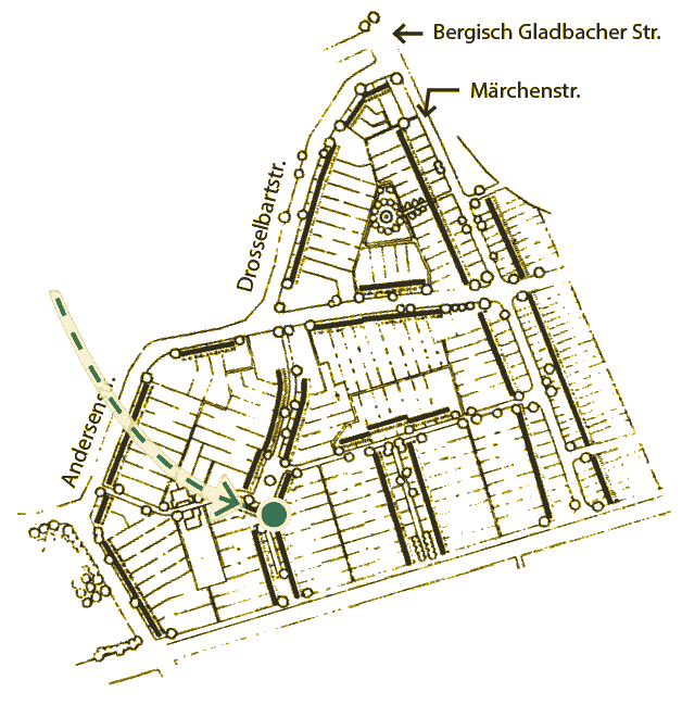 Ort der Gedenkfeier im Rotkäppchenweg